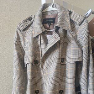 New, never used Ann Taylor plaid trench coat